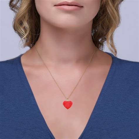 Red Heart Pendant Necklace