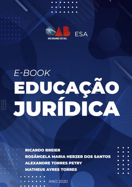 Oab Rs Educa O Jur Dica Tema De Novo Edital De E Book Da Esa Viva