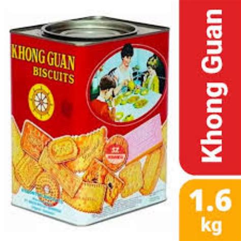 Jual Khong Guan Merah Assorted Biscuit Kaleng 1600g Shopee Indonesia