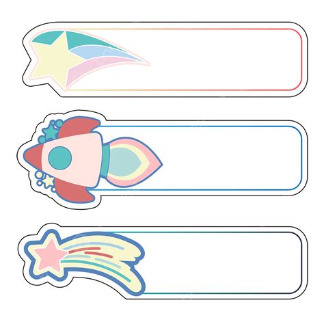 Universe Sticker Vector Design Images Name Stickers Cute Style