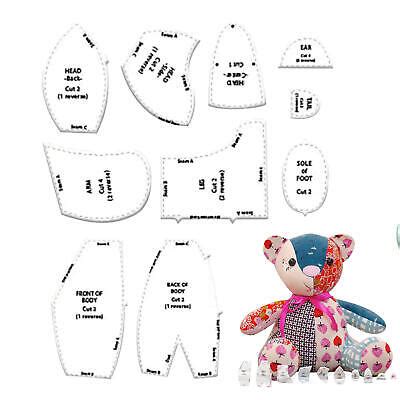 Memory Bear Template Ruler Set Pcs Easy Beginner Teddy Ebay