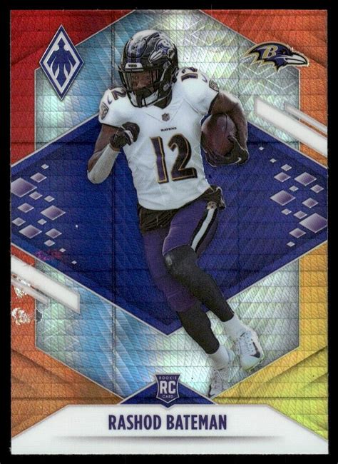 Panini Phoenix Rashod Bateman Rookie Baltimore Ravens Fire