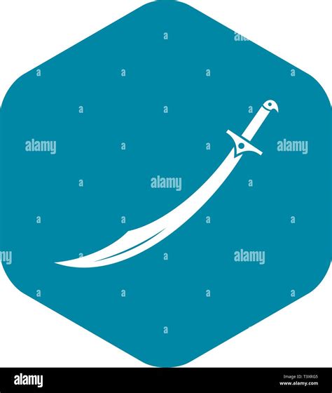 Scimitar Sword Icon Simple Style Stock Vector Image Art Alamy