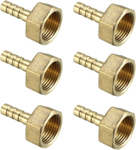 Sourcing Map Brass Barb Hose Fitting Connector Adapter Mm Barbed X