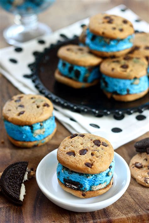 Erica's Sweet Tooth » Cookie Monster Ice Cream Sandwiches