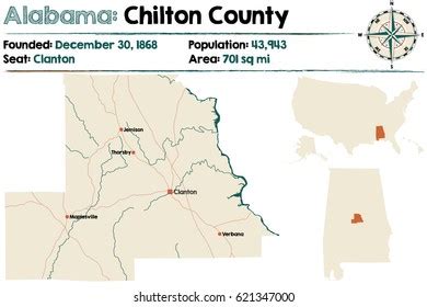 Large Detailed Map Barbour County Alabama