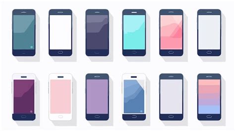 Modern Smartphone Device Design in Flat Vector Isolated on White ...