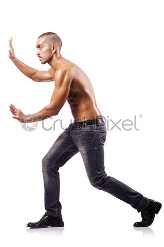 Nude Man Isolated On The White Background Stock Photo Crushpixel
