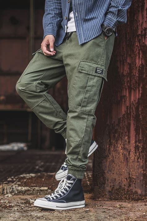 Cool Style Men Cargo Pants Elastic Waist Hip Hop Casual Sweatpants