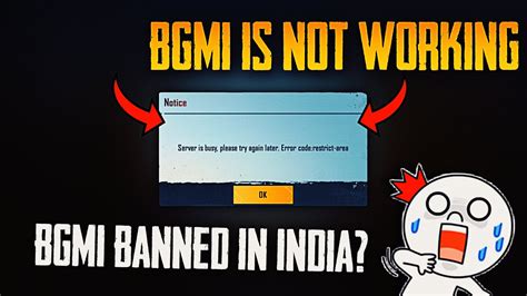 Bgmi Ban Bgmi Is Not Working Bgmi Area Restricted Error On Mobile