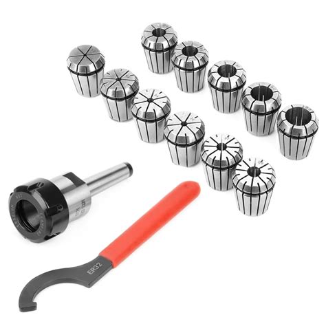 Accuracy ER32 Collet Chuck Set MT2 Shank Handle Holder Spanner For