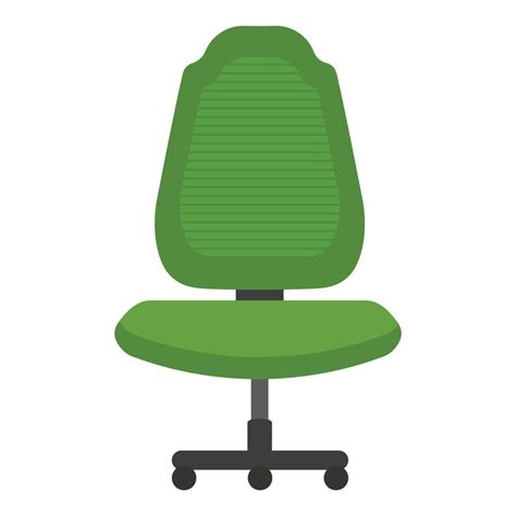 Green Desk Chair Icon Cartoon Vector Office Front 14364006 Vector Art