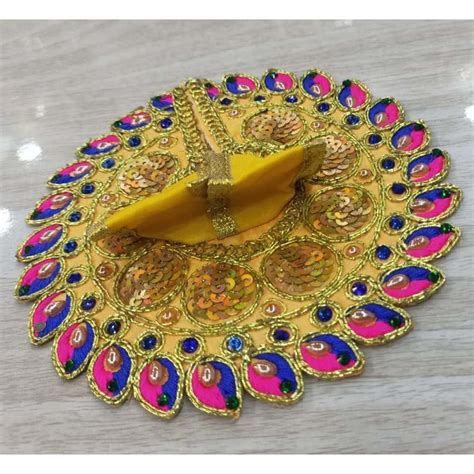 For Temple Sequence Work Yellow Laddu Gopal Poshak At Rs Piece In