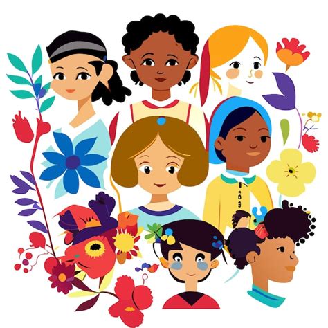 Recopilación de personajes de vectores de diversidad cultural Vector