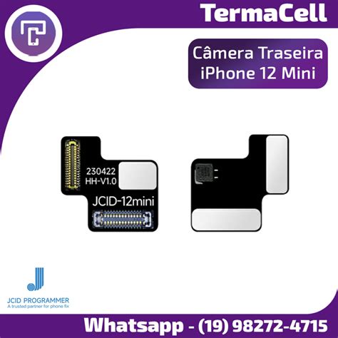 Flex Tag Reparação da Camera Traseira iPhone 12 Mini para JCID Terma Cell