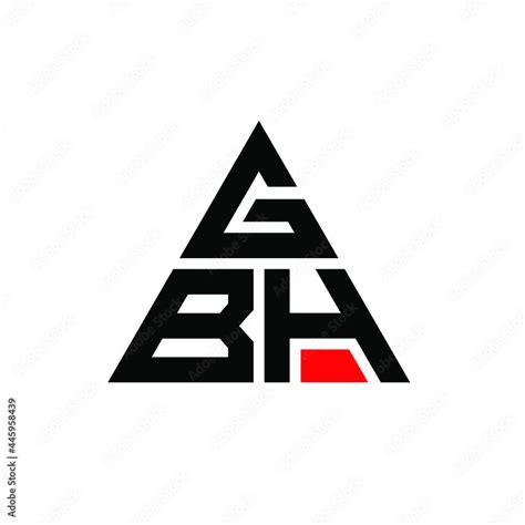 GBH triangle letter logo design with triangle shape. GBH triangle logo ...