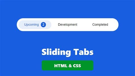 How To Create Tab Slider In Html Sliding Tabs Css Transitions Only