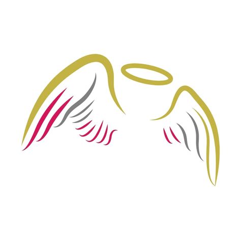 Premium Vector Angel Wings Icon Logo Design Illustration