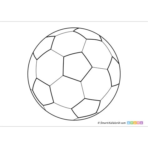 Soccer Ball Coloring Page For Kids Smartkidworld