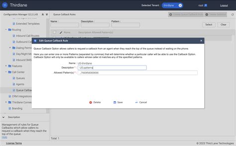 Queue Callback Rules Thirdlane Platform Documentation