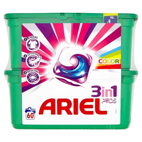 Ariel Color Gelové Kapsle Na Praní Prádla 3v1 60 Praní Tesco Potraviny