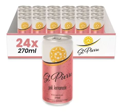 Agua Tônica St Pierre Pink Lemonade Lata 270ml Caixa Com 24