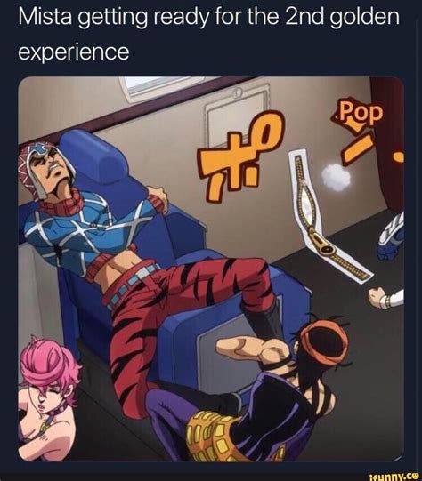 Mista Getting Ready For The 2nd Golden Expeﬁence Jojo Bizzare Adventure Jojo Memes Jojo