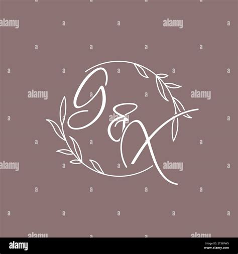 Gx Wedding Initials Monogram Logo Ideas Vector Graphic Stock Vector