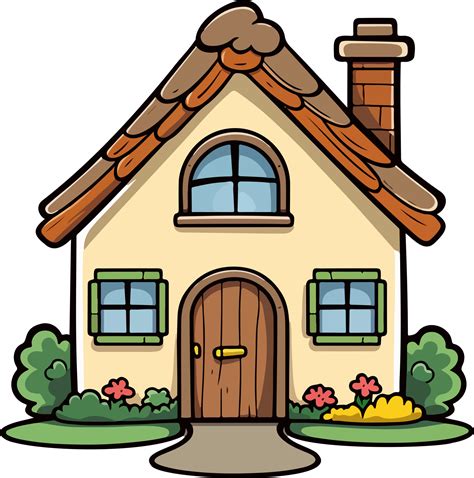 Ai Generated Cartoon House Clipart Desigh Illustration 36519438 Png