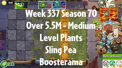 Over 5 5M Sling Pea Boosterama PvZ2 Arena Week 337 S70 Medium