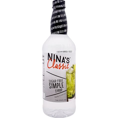 Nina's Classic Sugar-Free Simple Syrup | GotoLiquorStore