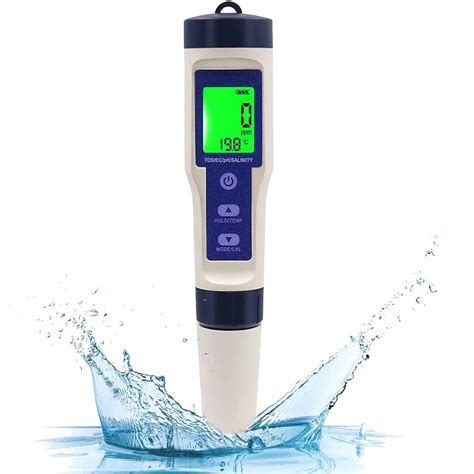 Probador De Monitor De Calidad Del Agua En Tds Ec Ph Salinidad