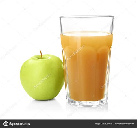 Glass With Fresh Apple Juice Stock Photo Belchonock