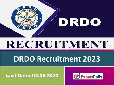 DRDO Recruitment 2023 Without Fee Salary Up To Rs 2 60 000