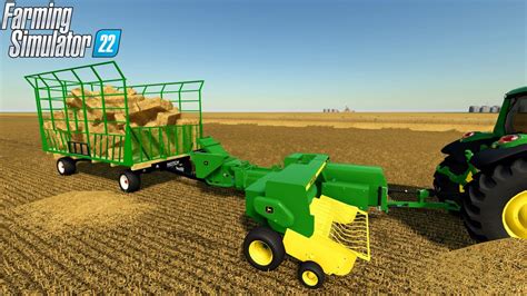 Farming Simulator 22 JOHN DEERE 348 SQUARE BALER And NOTCH THROWER