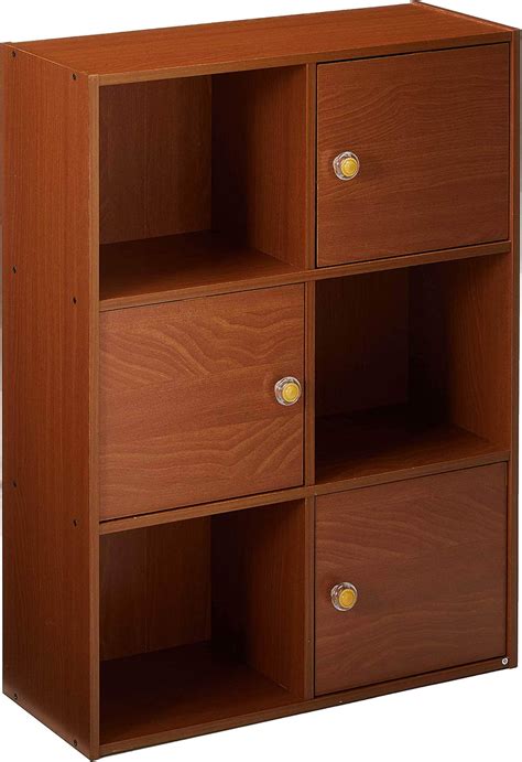 Amazon Furinno Pasir 3 Tier Shelf With 3 Door Round Handle Light