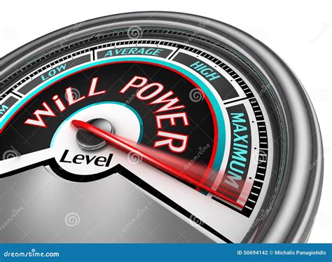 Will Power Conceptual Meter Indicate Maximum Stock Illustration