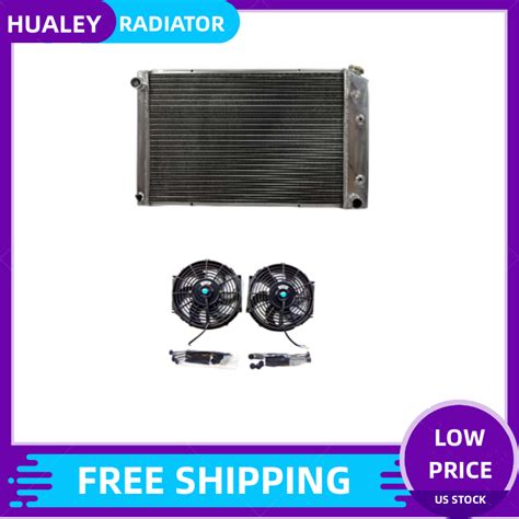 Row Aluminum Radiator Fan For Chevy Gmc Ck Pickup Truck V