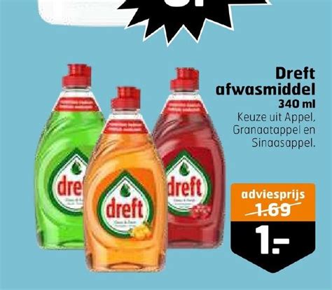 Dreft Afwasmiddel Ml Aanbieding Bij Trekpleister