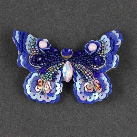 Feminine Handmade Beaded Brooch Pin Model Butterfly Shopipersia