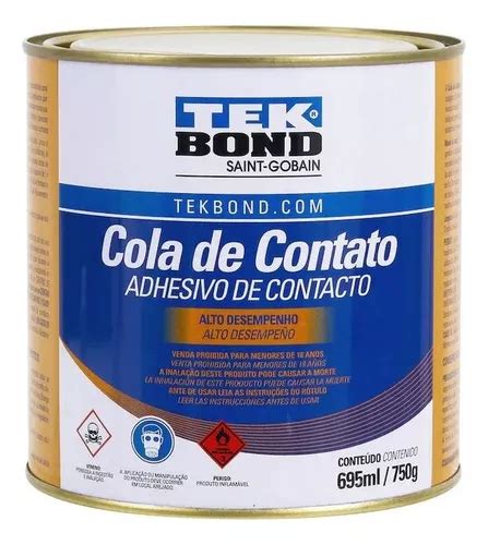 Cola De Contato Cola Sapateiro Marceneiro 750g Lata Tekbond MercadoLivre