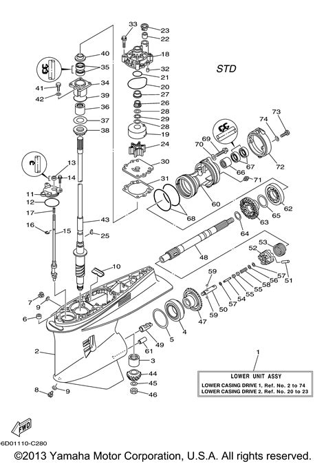 Yamaha Outboard 300 Hp Z300turc Lower Casing Drive 1 Van’s Sport Center