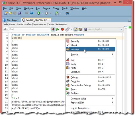 Introducing Pl Sql Unwrapper For Sql Developer Philipp Salvisberg S Blog