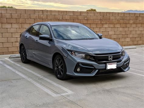 My First New Car 2020 Civic Hatchback Ex In Sonic Gray Pearl Civic