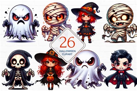 Funny Halloween Witch Clipart Bundle Graphic By Marishop99 · Creative