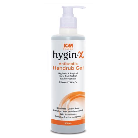 Hygin X Antiseptic Handrub Gel Icm Pharma