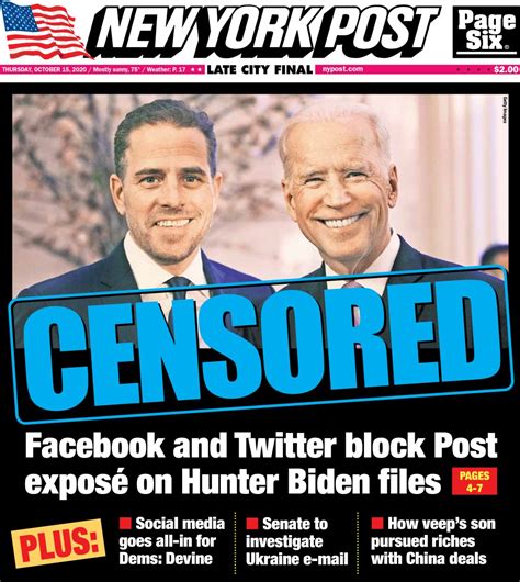 Ny Post Cover For October 15 2020 New York Post