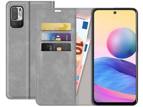 Magnetic Bookcase Xiaomi Redmi Note 10 5g Hoesje Grijs