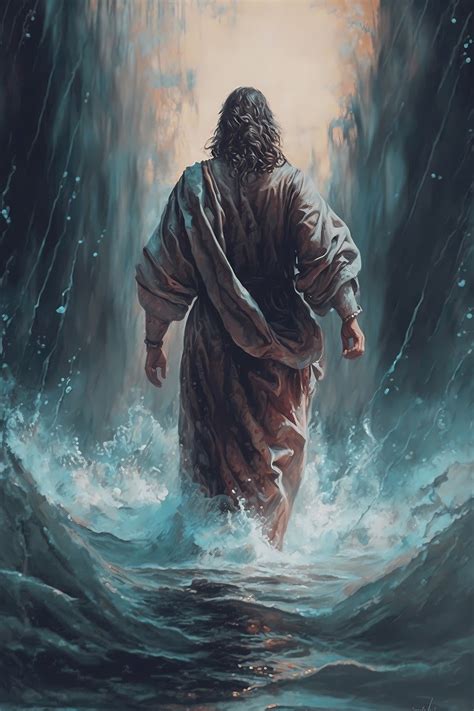 Jesus Sobre As Águas Imagem De Costas Free Imagens Baixe Imagens