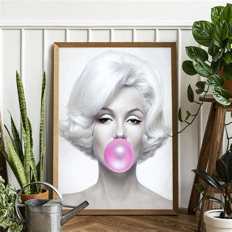 Marilyn Monroe Pink Bubble Gum Pink Bubble Gum Poster Marilyn Monroe